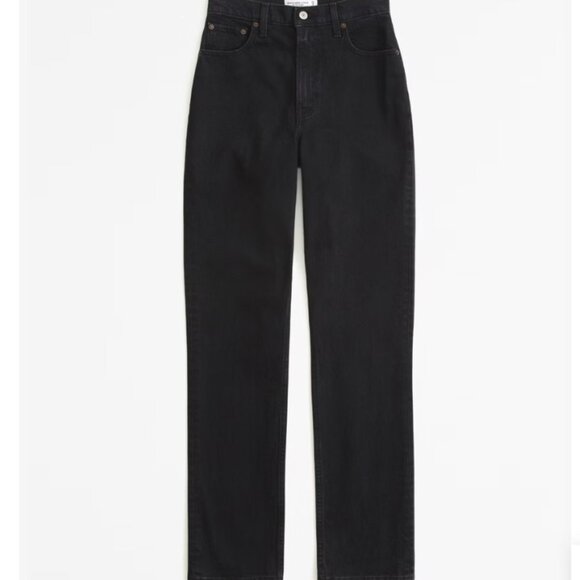 Abercrombie & Fitch High Rise Loose Jean Size 31 Black - Picture 1 of 5